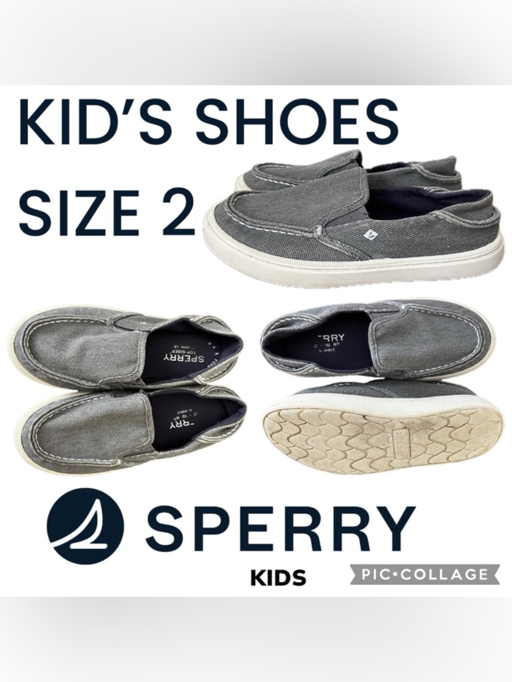 Kids Shoes Sperry Salty Unisex Kids Shoes Size 2M
